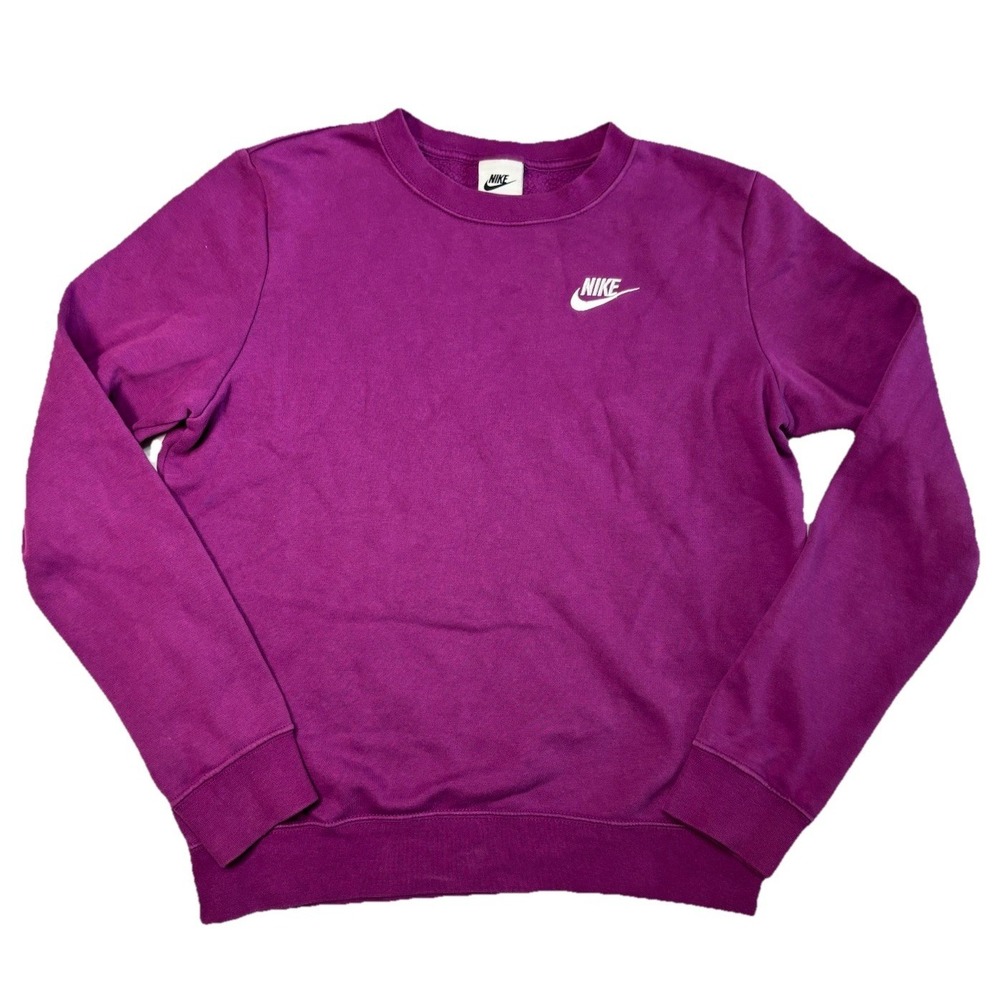 Nike Sportswear Club Fleece Crewneck Sweatshirt Purple XS DQ5473-503